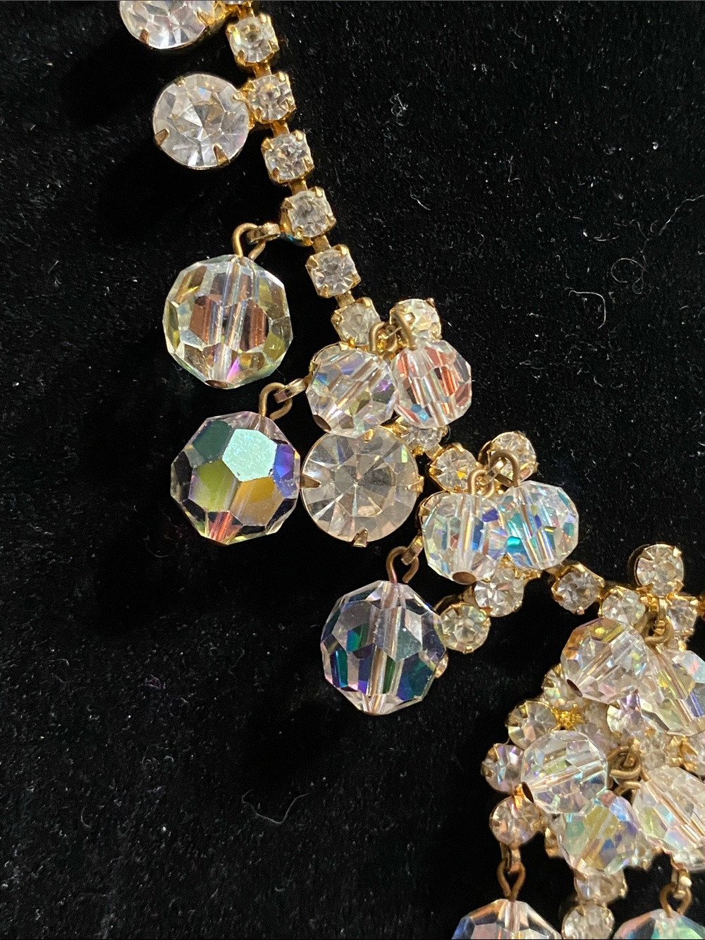 1960s Juliana Aurora Crystal Drop Necklace - Picture 4 of 11
